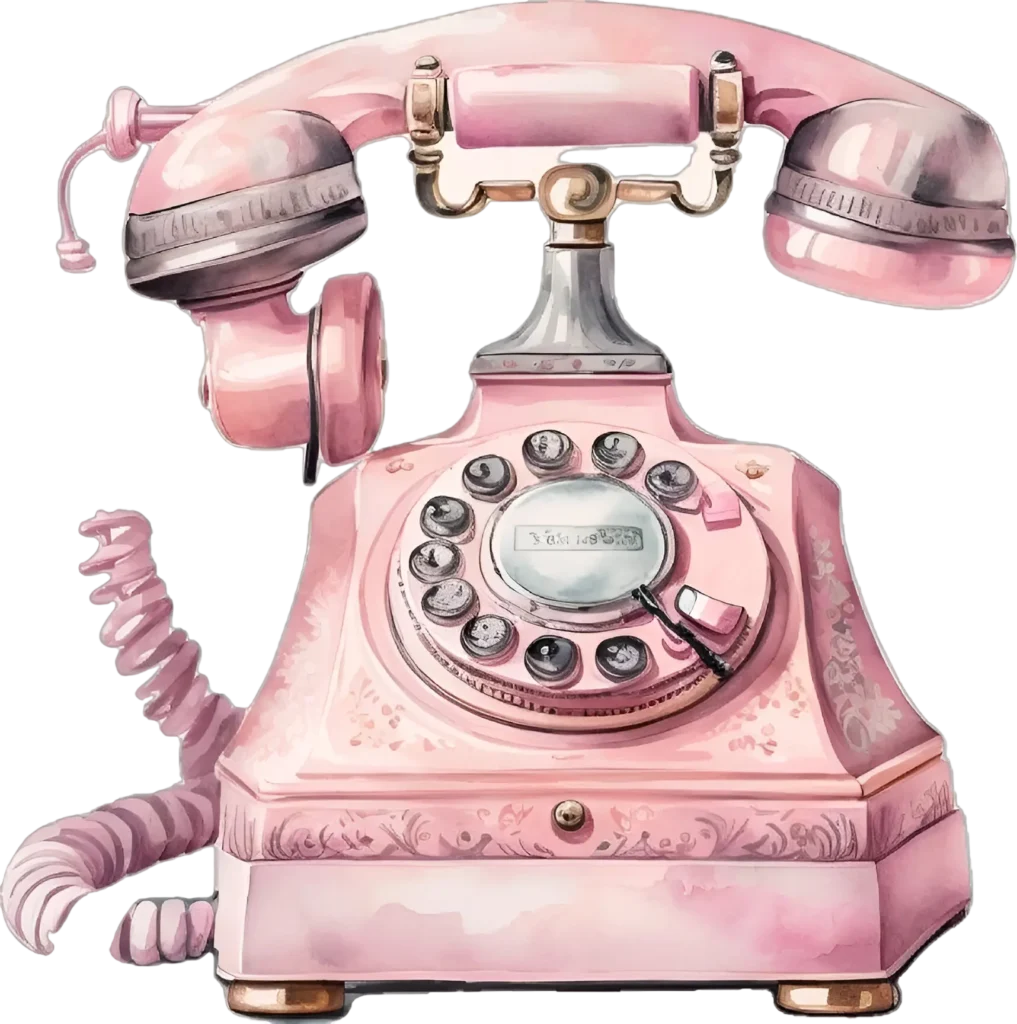telefono vintage rosa